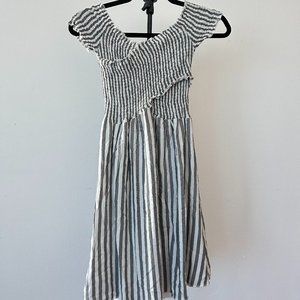 STRIPED MIDI DRESS (SIZE MEDIUM)